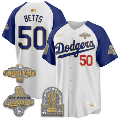 LAD 2026 NL West Champs Gold Vapor Jersey- Stitched