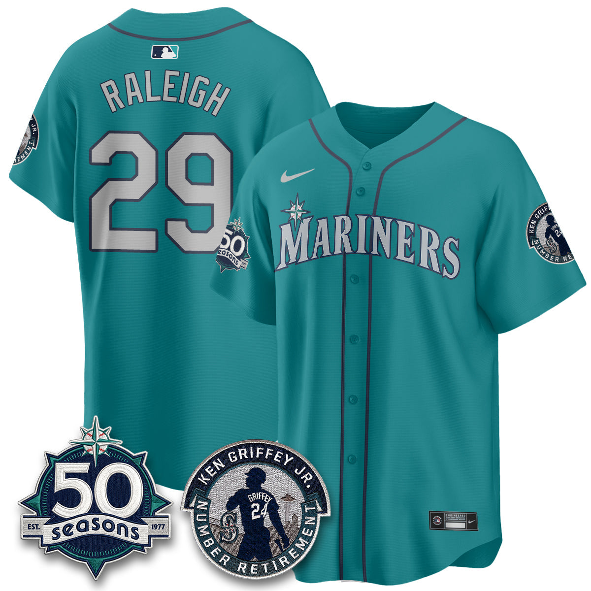 SEA Ken Griffey Jr. Patch Vapor Premier Limited Jersey - Stitched
