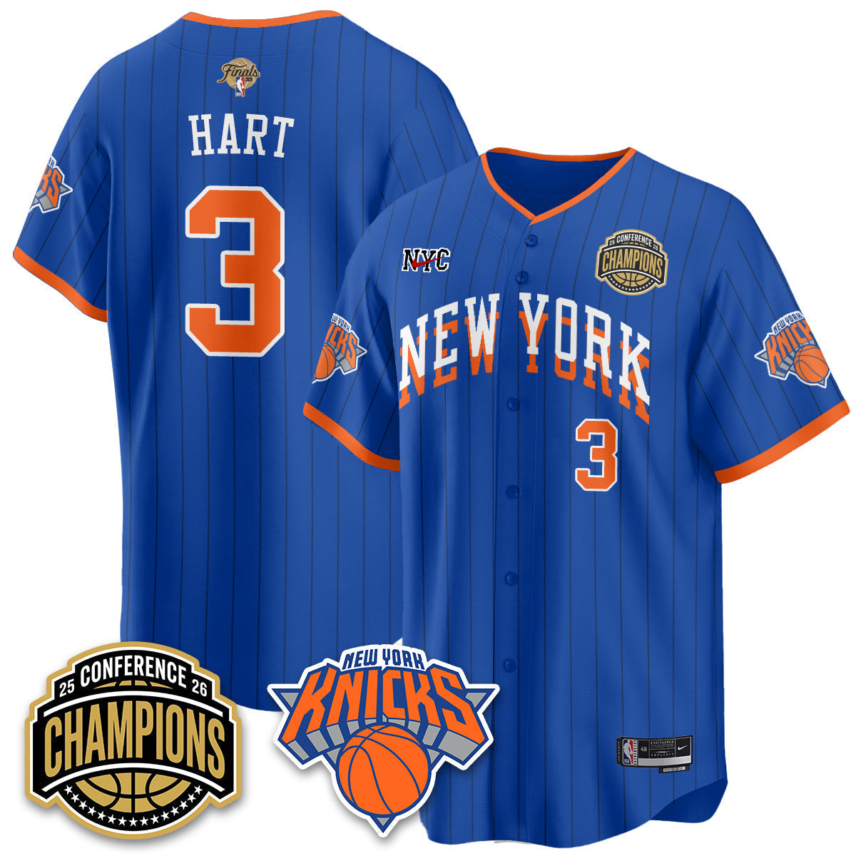 NYK 2026 NBA Finals Vapor City Edition Jersey V2- Stitched