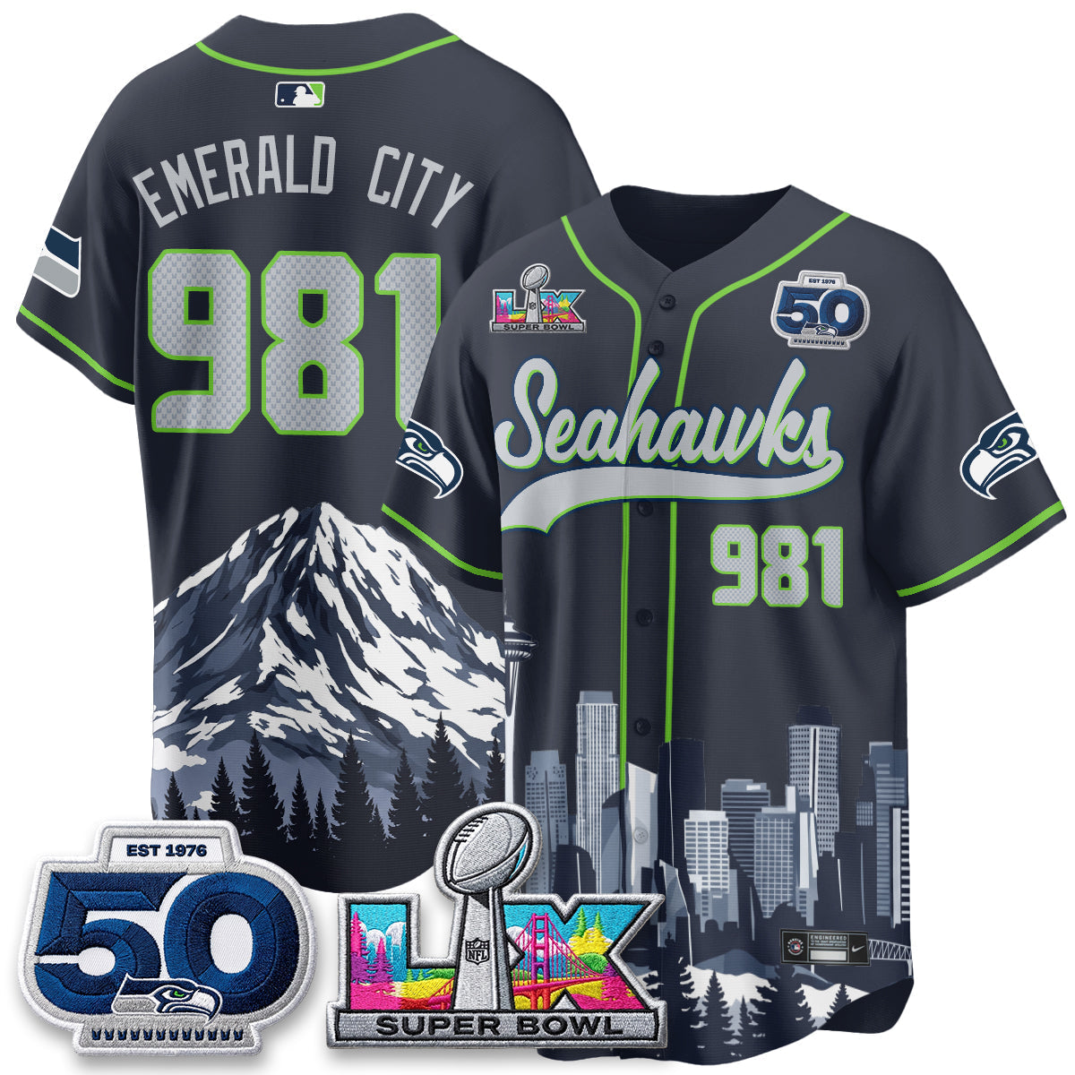 SEA City Edition Vapor Baseball Jersey - Stitch