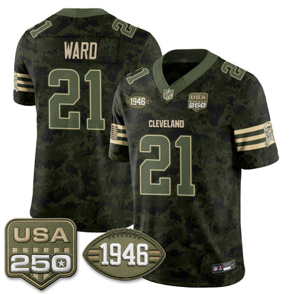 CLE 2026 Salute to Service Vapor Jersey - Stitched
