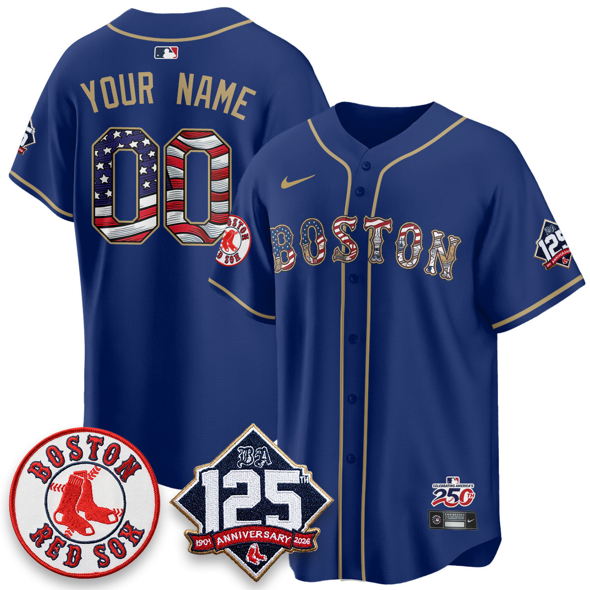 BOS 2026 Independence Day USA Vapor Limited Custom Jersey - Stitched-DTD