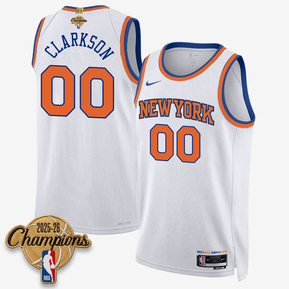 NYK 2026 Basketball Champions Vapor Jersey V2- Stitched