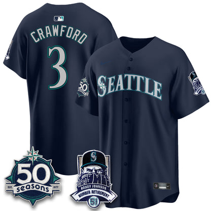 SEA Randy Johnson Vapor Limited Jersey V2- Stitched