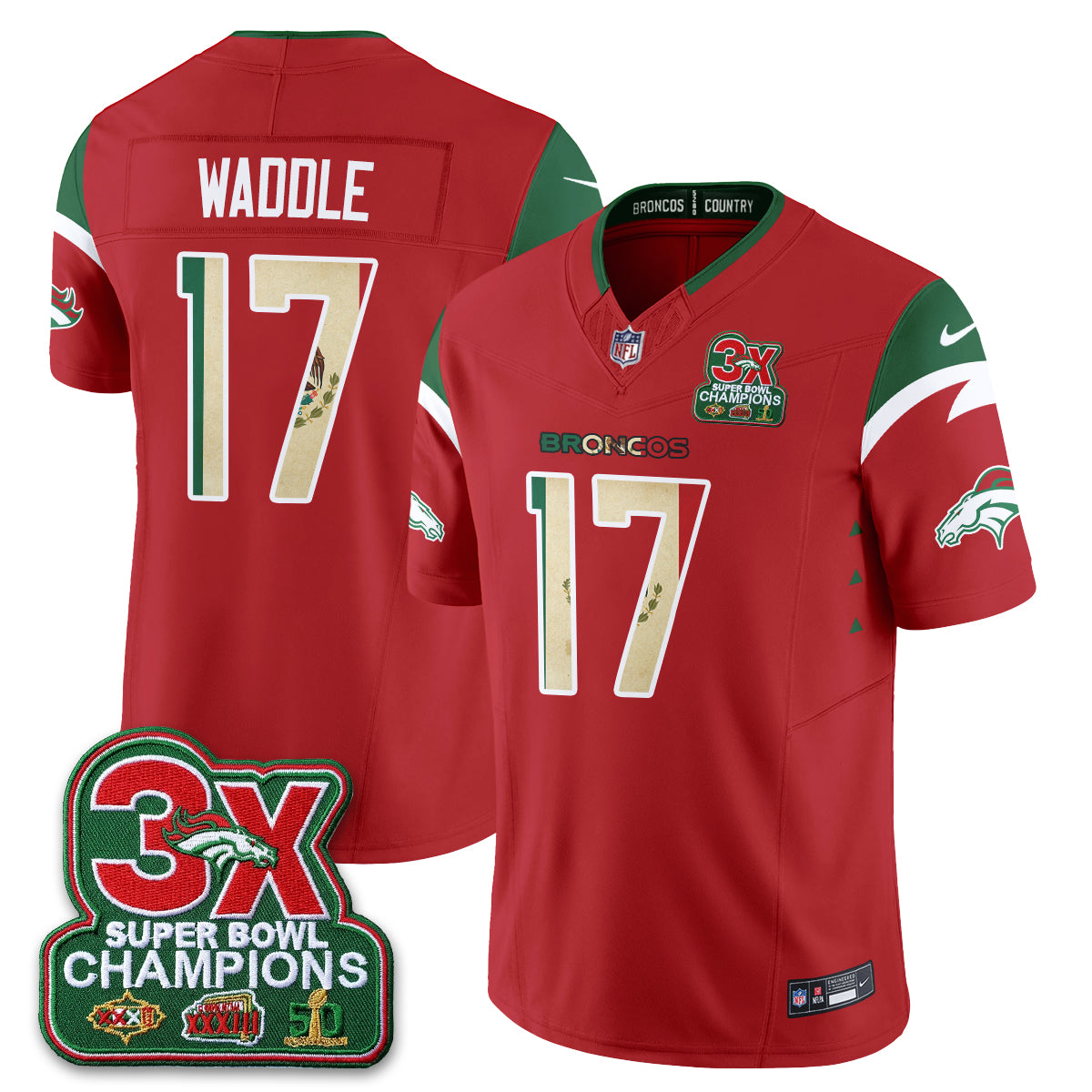 Denver Broncos Mexico Edition Vapor Jersey - Stitched
