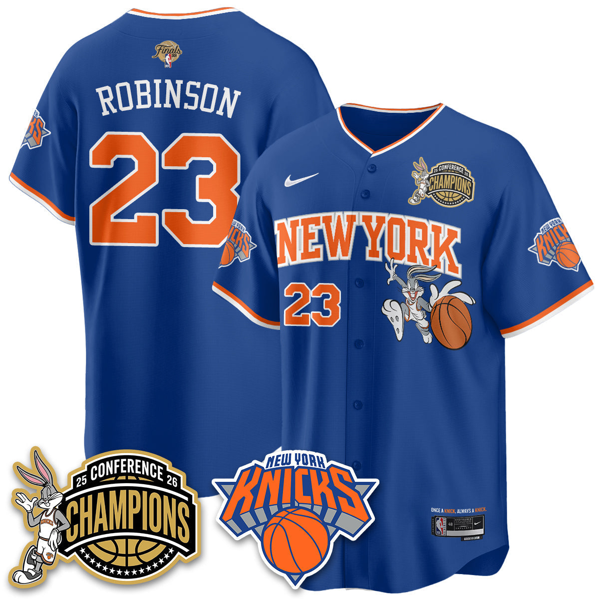 NYK 2026 NBA Finals x Bunny Vapor Jersey V2- Stitched