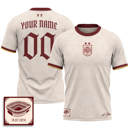 Spain 2026 Soccer Champions Vapor Custom Jersey - Printed
