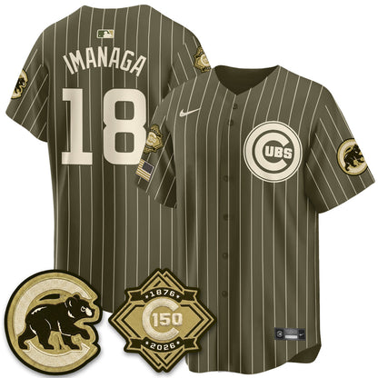CHC New Era Olive 2026 Armed Forces Day Jersey -Stitched
