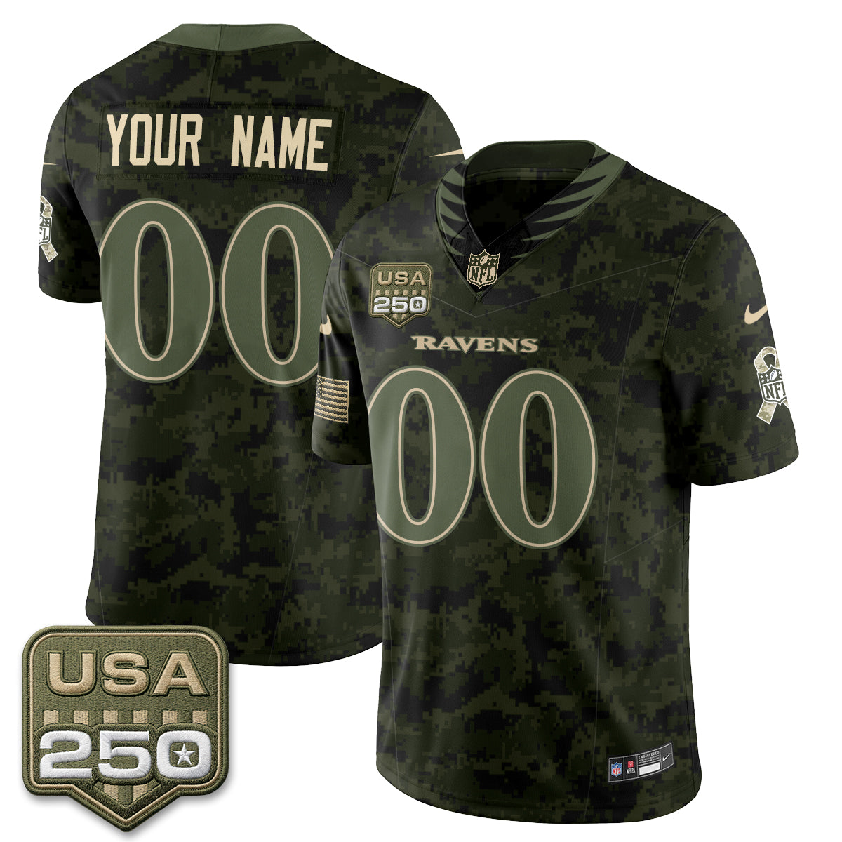 BAL 2026 Salute to Service Vapor Custom Jersey - Stitched