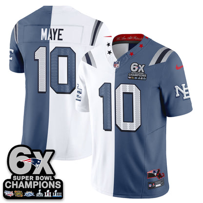 New England Patriots Rivalries Split Edition Vapor Jersey - Stitched