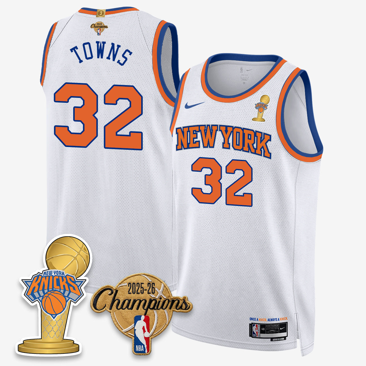 NYK 2026 Basketball Champions Vapor Jersey - Stitched