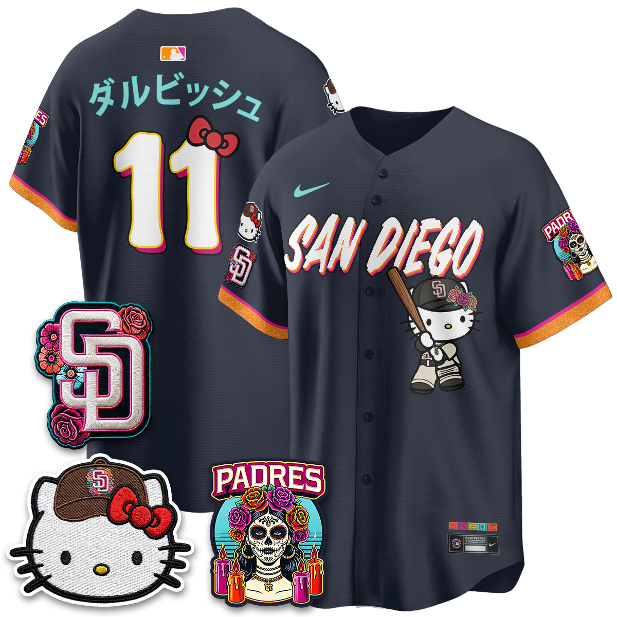 SD 2026 City Connect x Meow KT Vapor Limited Jersey - Stitched