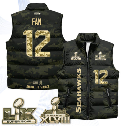SEA 2026 Salute to Service Puffer Vest - Printed