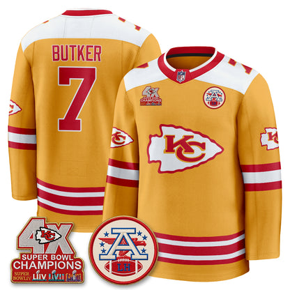 KC 4X Champs Edition Hockey Jersey - Stitched