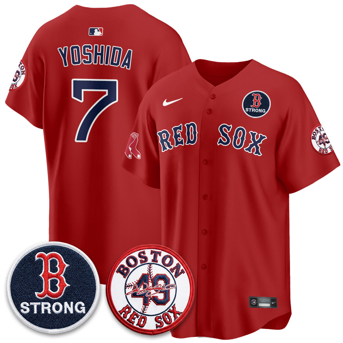 BOS Tim Wakefield Memorial Patch Vaper Premier Limited Jersey - Stitched V2