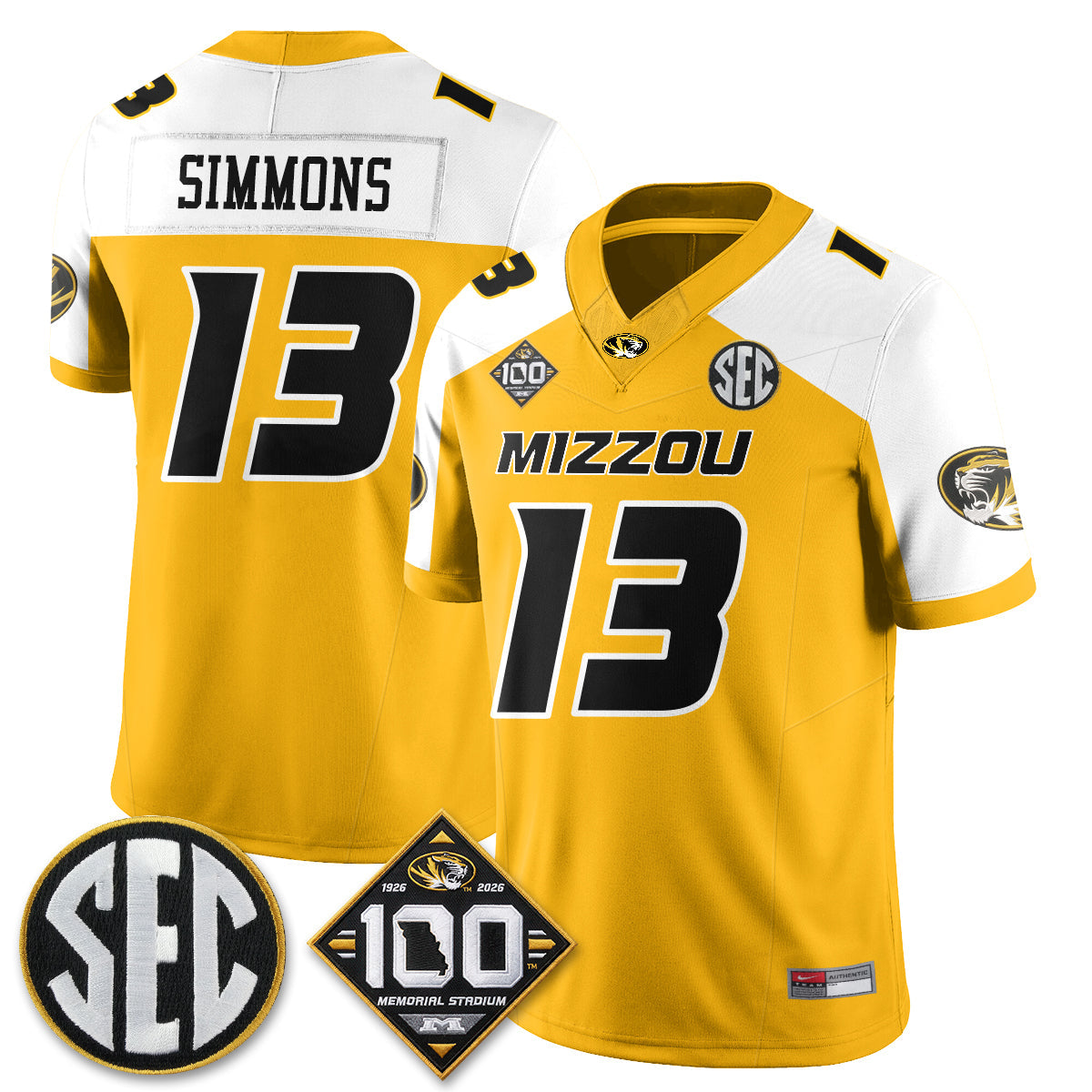 MIZZ 100th Anniversary of Memorial Stadium Vapor Jersey - Stitched