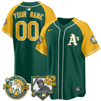 OAK 2026 Jackie Robinson Day - Celebrating 125 Years Limited Custom Vapor Jersey - Stitched
