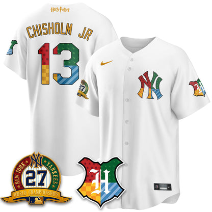 NYY x "The Lightning Bolt Wizard" Edition Vapor Jersey- Stitched