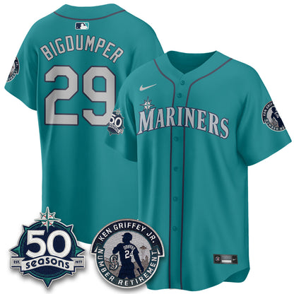 SEA Ken Griffey Jr. Patch Vapor Premier Limited Jersey - Stitched