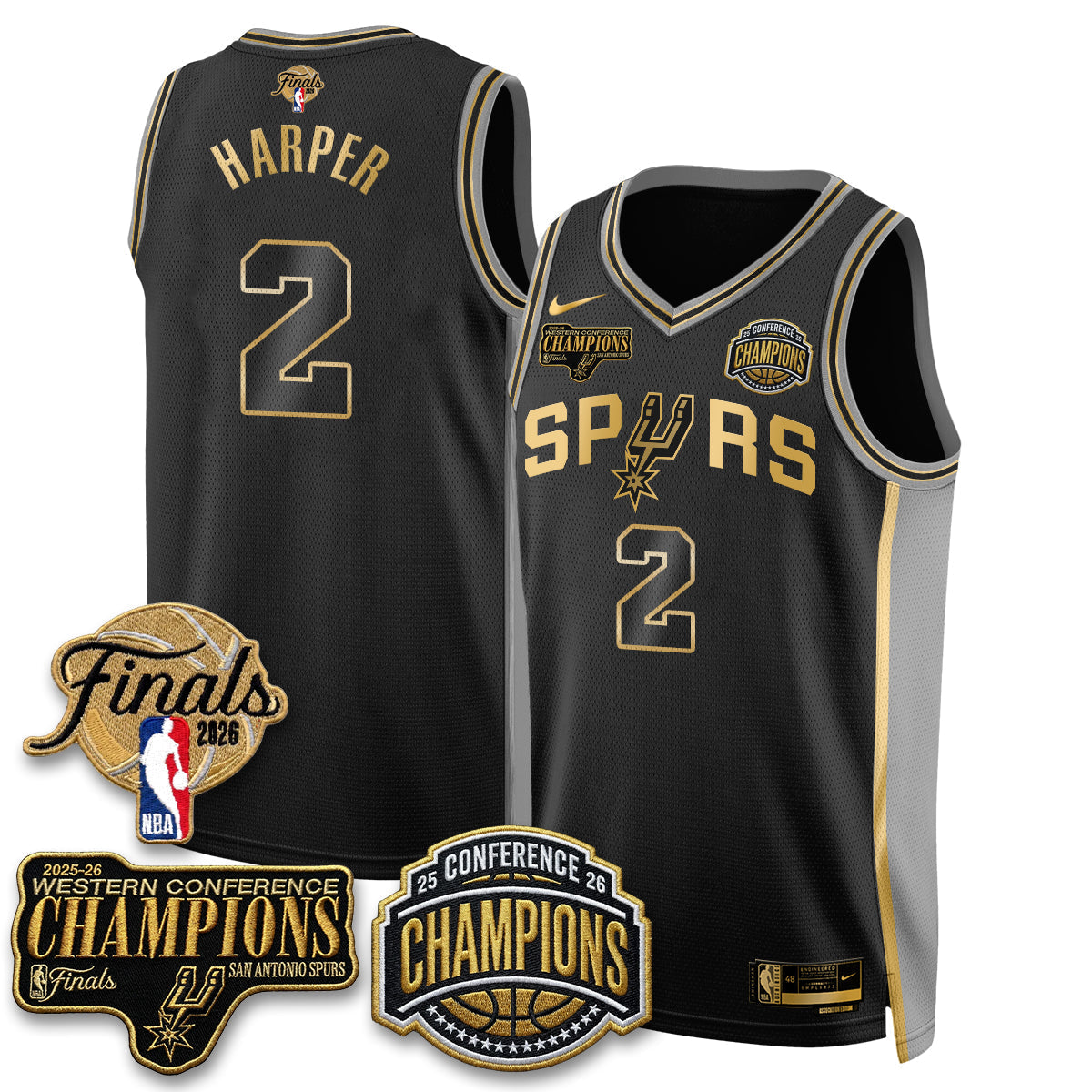 SAS 2026 NBA Western Conference Champions Vapor Special Edition Jersey - Stitched