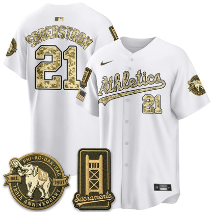 OAK Military Appreciation Game Day Jersey - Stitched
