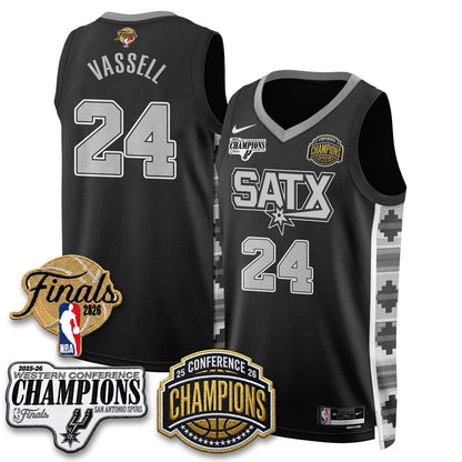 SAS 2026 NBA Western Conference Champions Vapor Jersey - Stitched