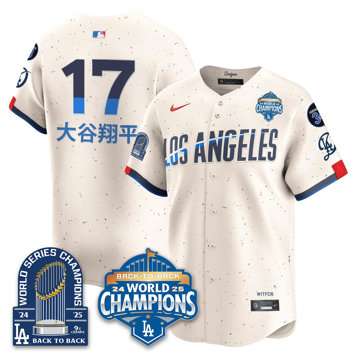 LAD Alternate Vapor Limited Jersey - 9x Champs - Stitched