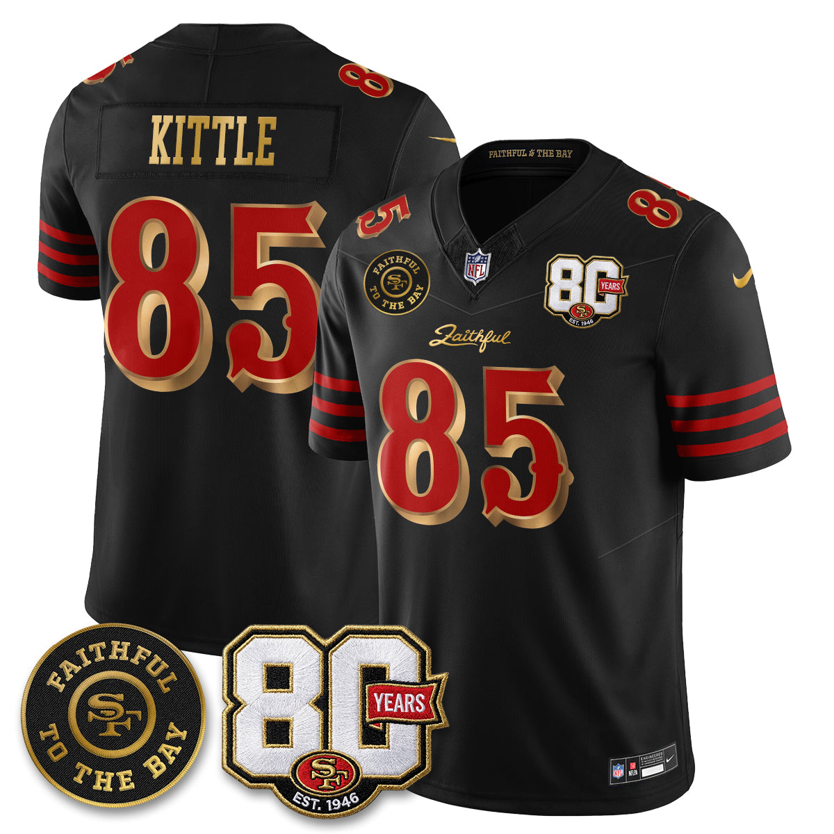SF “Rivalries” Vapor Limited Jersey - Faithful To The Bay Patch - Stitched