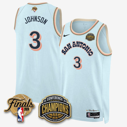 SAS 2026 NBA Western Conference Champions Vapor City Edition Jersey - Stitched