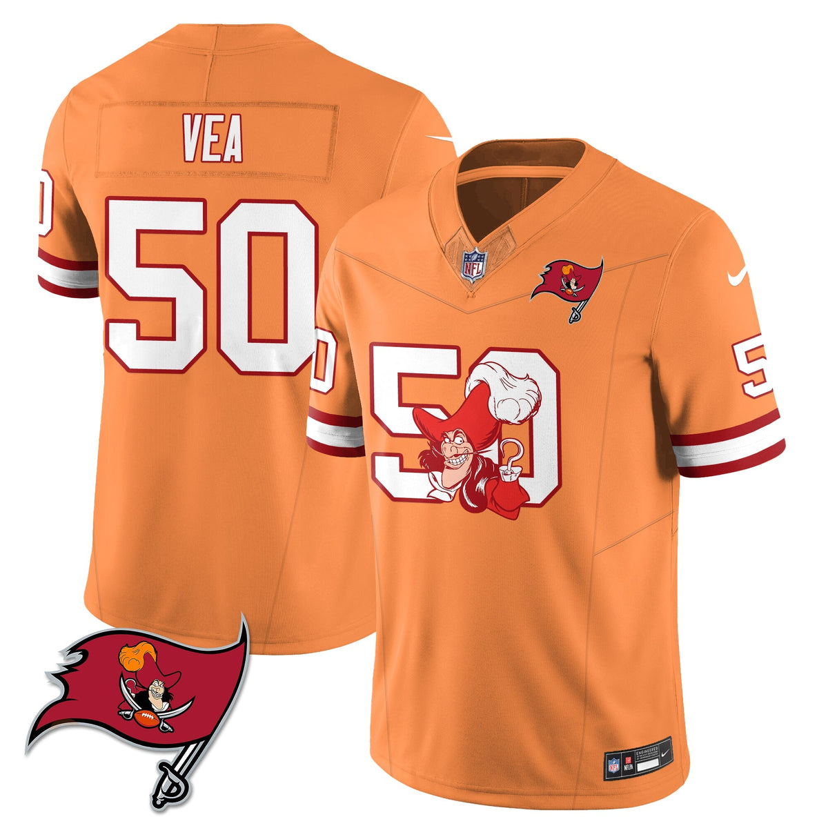 TB x Red Coat Captain Edition Vapor Jersey - Stitched
