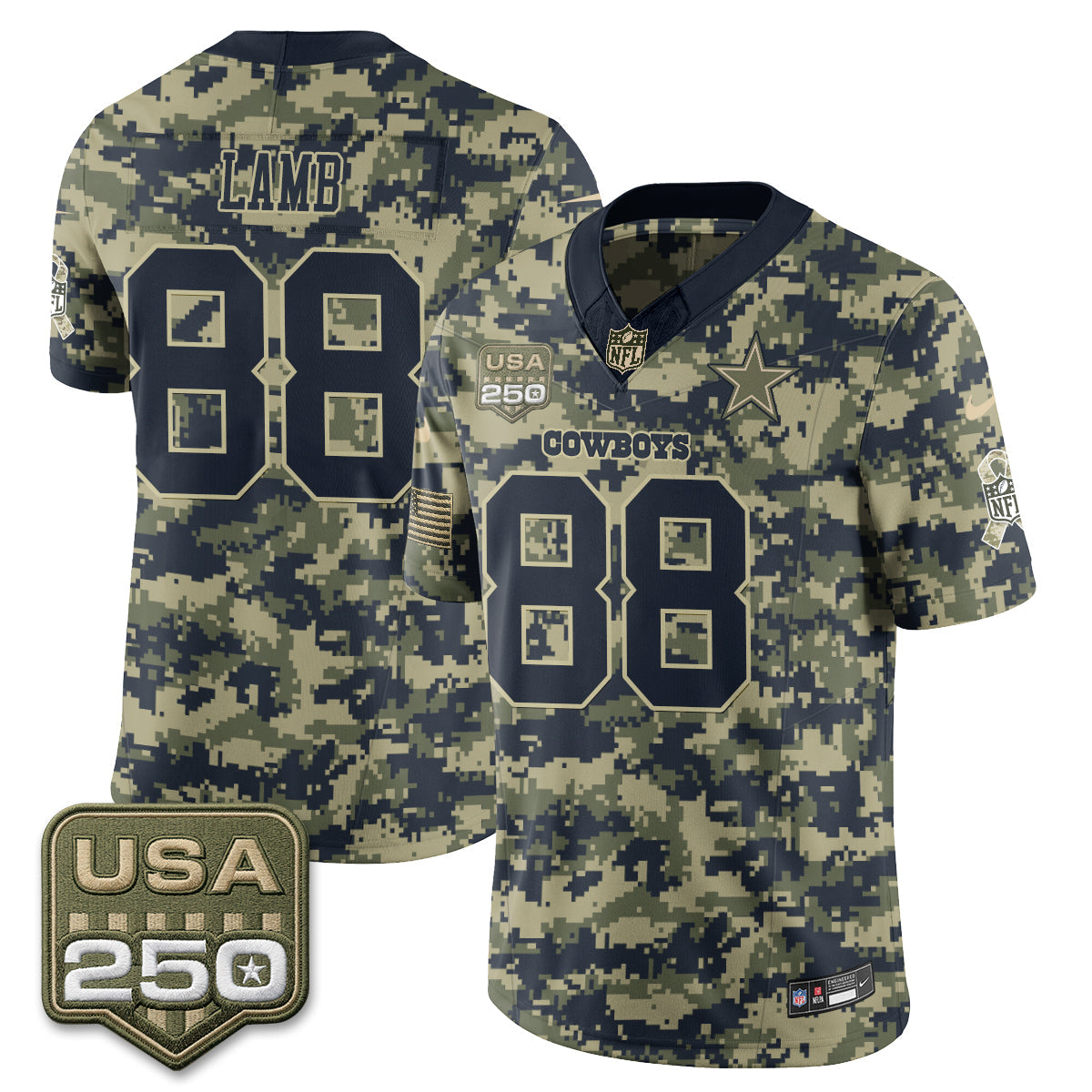 DAL 2026 Salute to Service Edition Vapor Jersey - Stitched