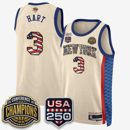 NYK 2026 NBA Eastern Conference Champions x Fourth of July Vapor Jersey - Stitched
