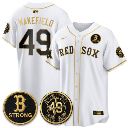 BOS Tim Wakefield Memorial Patch Vaper Premier Limited Jersey - Stitched V2