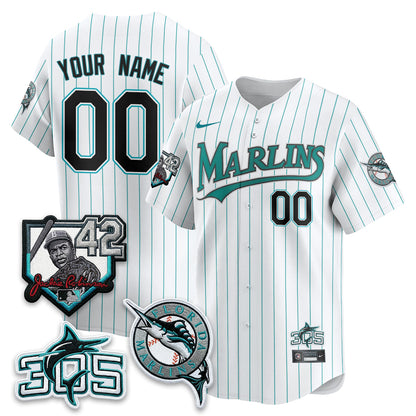 MIA 2026 Throwback Jackie Robinson New Era Vapor Limited Custom Jersey - Stitched
