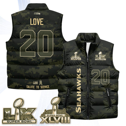 SEA 2026 Salute to Service Puffer Vest - Printed