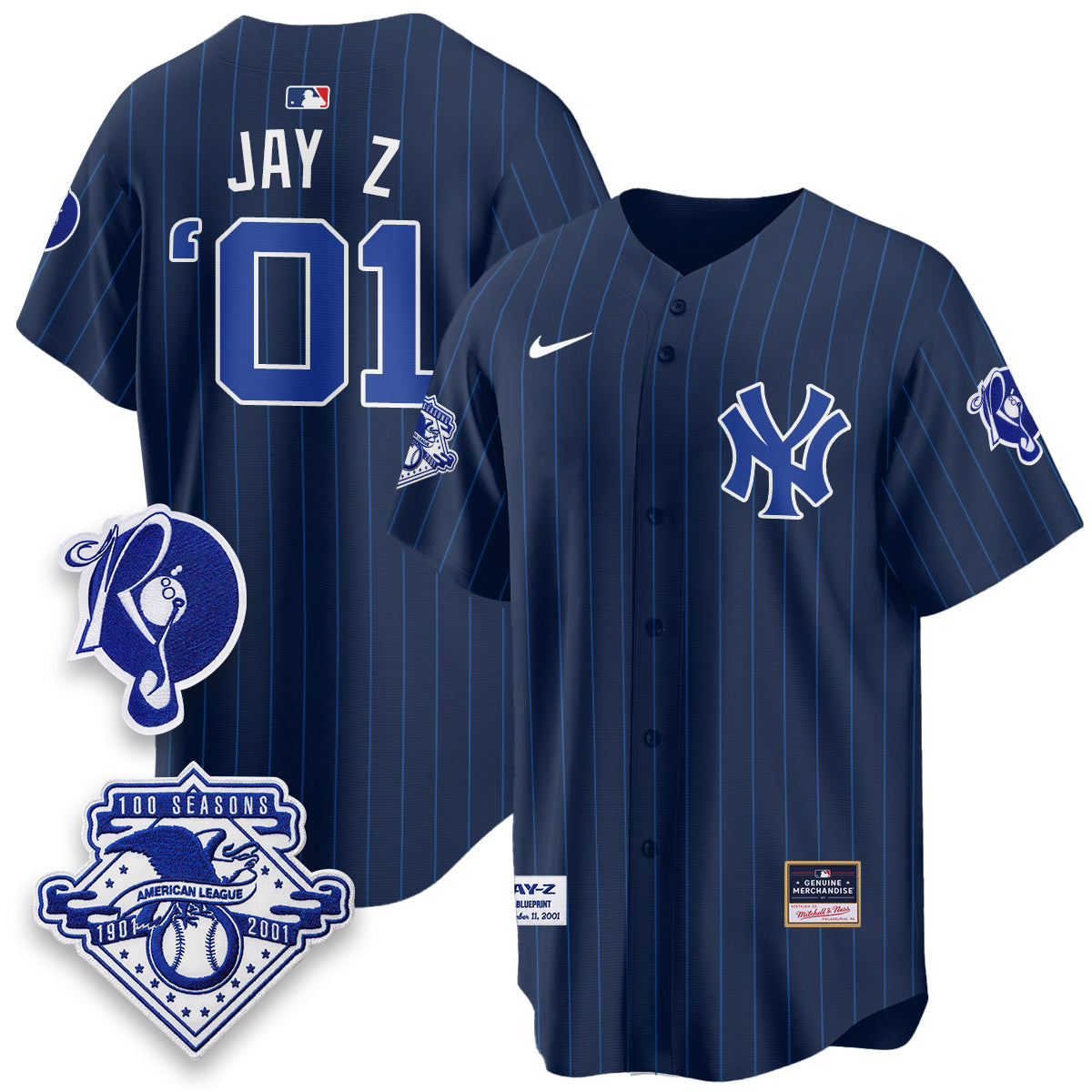 NYY x Jay Z Edition Vapor Jersey - Stitched