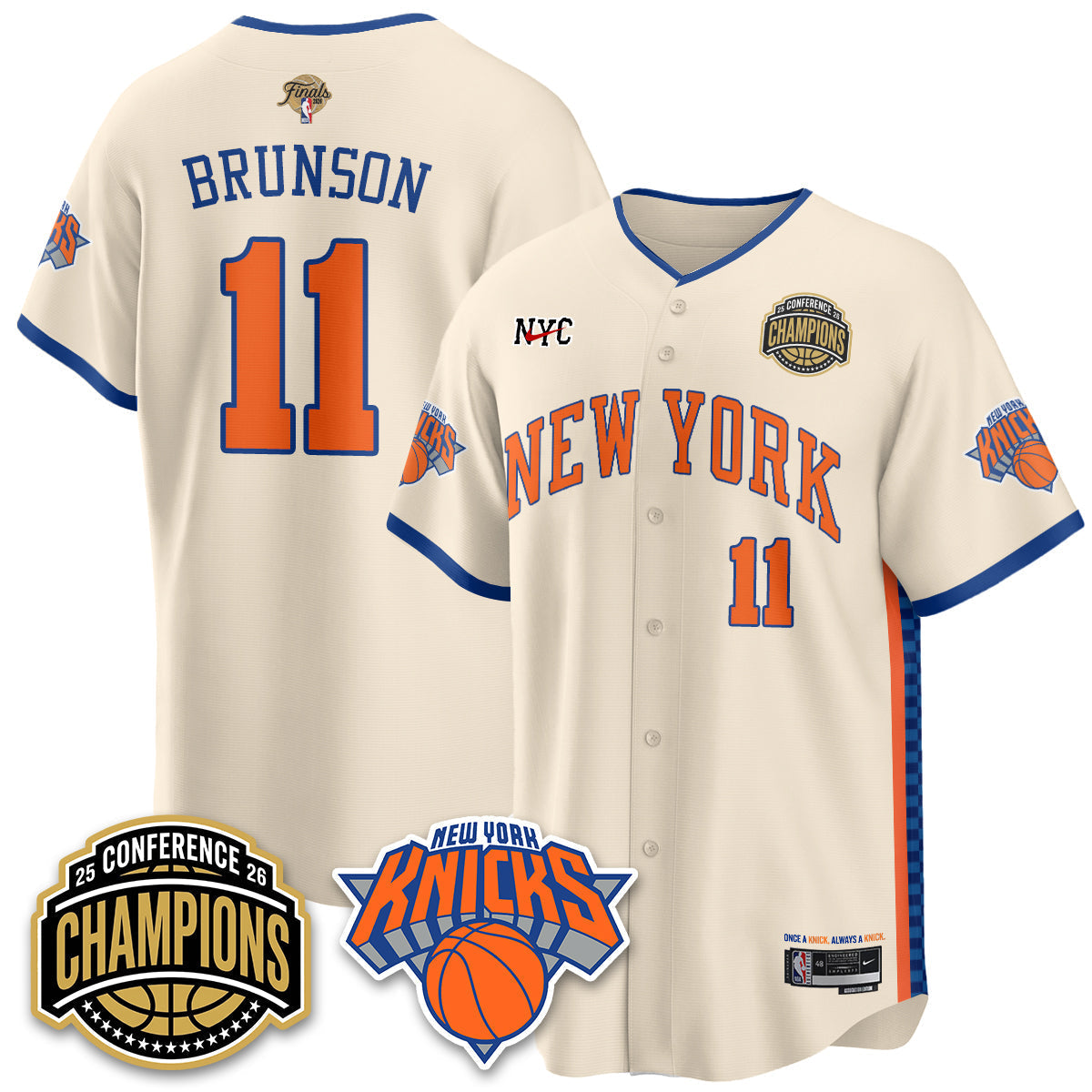 NYK 2026 NBA Finals Vapor City Edition Jersey V2- Stitched