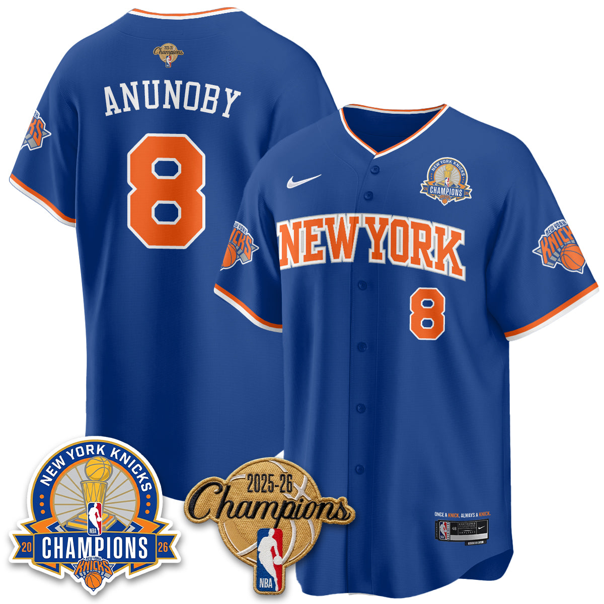 NYK 2026 NBA Champions Special Edition Vapor Jersey V2- Stitched