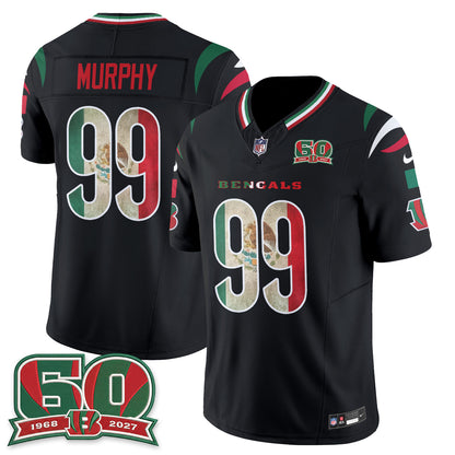 Cincinnati Bengals Mexico Edition Vapor Jersey - Stitched