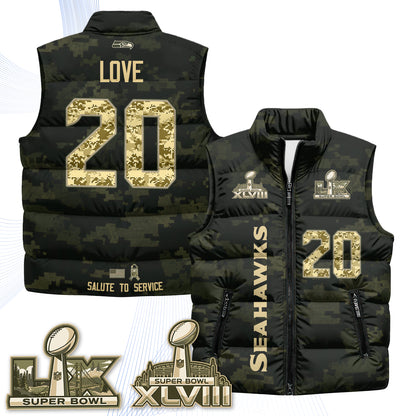 SEA 2026 Salute to Service Puffer Vest - Printed