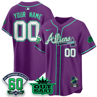 ATL x Atliens Cool Base Galaxy Version Custom Jersey - Stitched-NQD