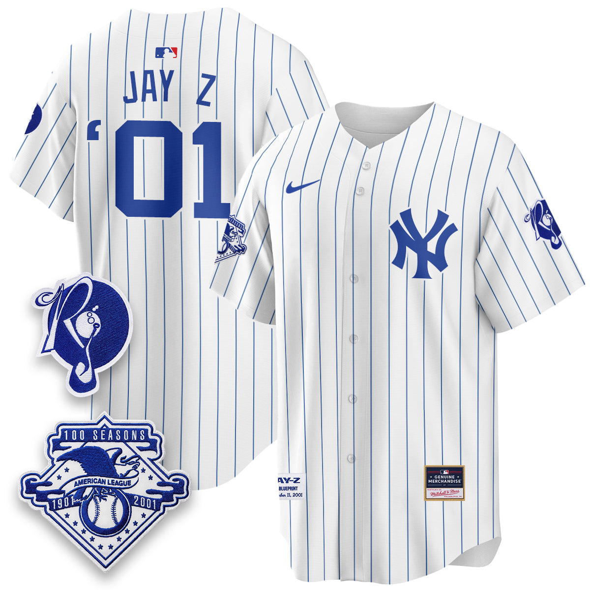 NYY x Jay Z Edition Vapor Jersey - Stitched
