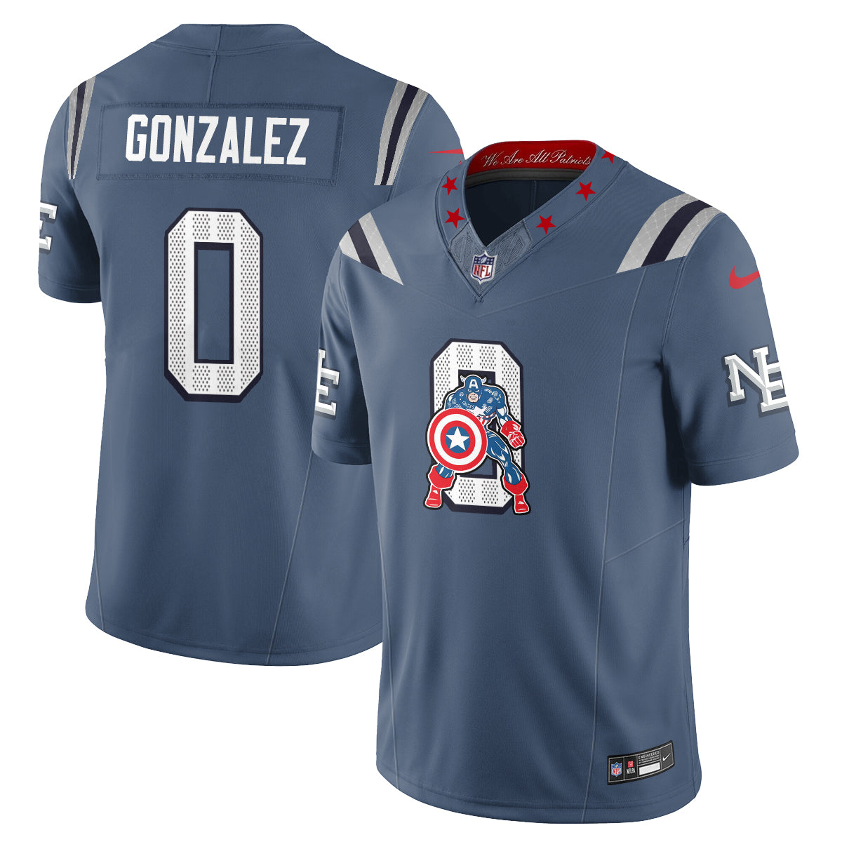 NE x Vibranium Shield Edition Vapor Jersey - Stitched
