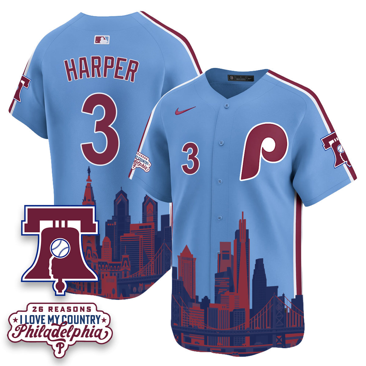 PHI "26 Reasons I Love My Country" Edition Vapor Jersey - Stitched