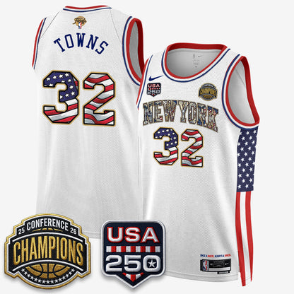 NYK 2026 NBA Eastern Conference Champions x Fourth of July Vapor Jersey - Stitched
