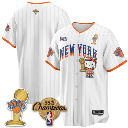 NYK 2026 NBA Champions x Meow Kitty Vapor Jersey - Stitched