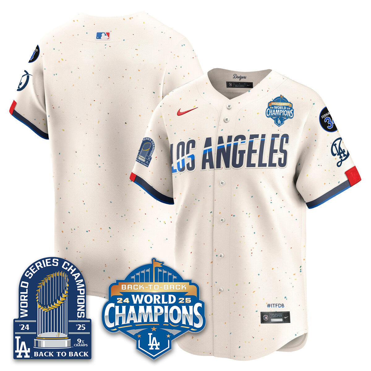 LAD Alternate Vapor Limited Jersey - 9x Champs - Stitched