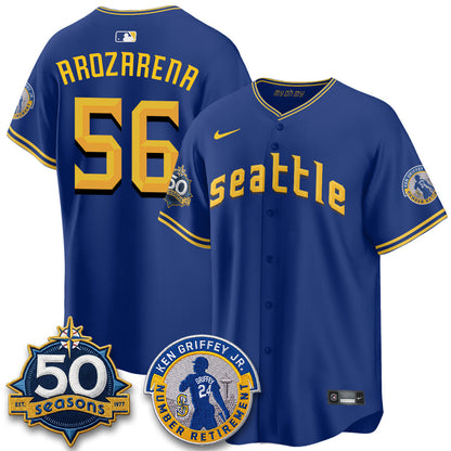 SEA Ken Griffey Jr. Patch Vapor Premier Limited Jersey - Stitched