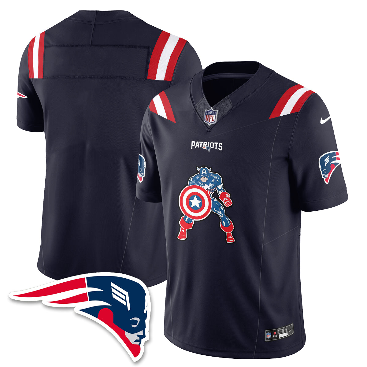 NE x Vibranium Shield Edition Vapor Jersey - Stitched