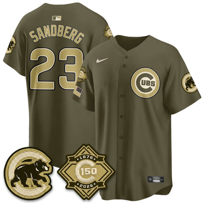 CHC New Era Olive 2026 Armed Forces Day Jersey -Stitched